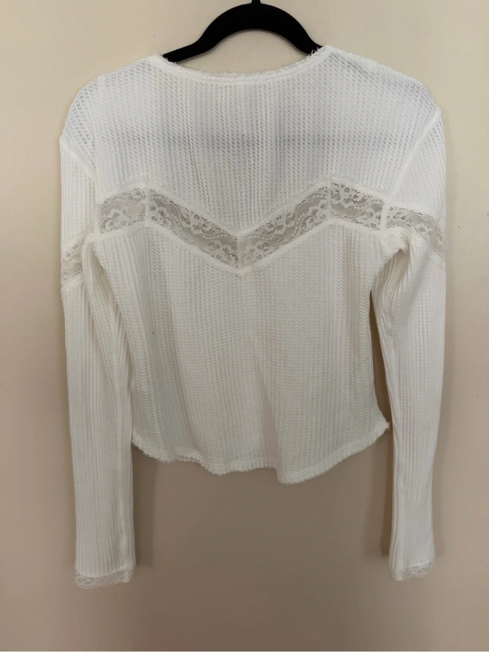 Free People ivory ribbed